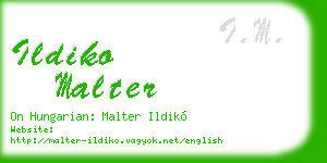 ildiko malter business card